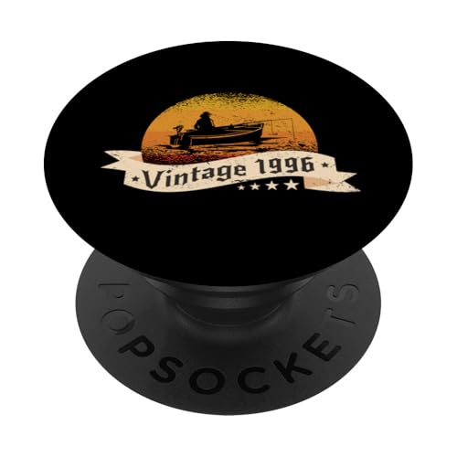 Angler Jahrgang 1996 Geburtstag Angelboot Angelrute Angeln PopSockets Klebender PopGrip Angler Jahrgang 1996 Geburtstag Angelboot Angelrute Angeln PopSockets Klebender PopGrip von CLICK-HERE for more Fishing Birthday Shirts
