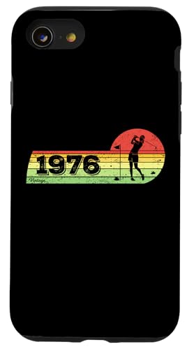 Golfspieler Golfer Jahrgang 1976 Geburtstag Golf Damen Golf Hülle für iPhone SE (2020) / 7 / 8 von CLICK-HERE for more Golf-Sports Birthday Shirts
