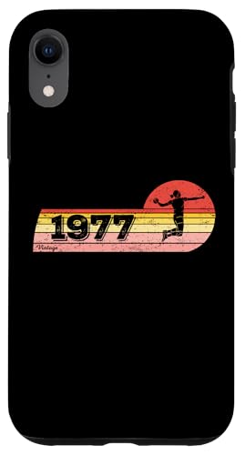 Handballerin Jahrgang 1977 Geburtstag game Damen Handball Hülle für iPhone XR Handballerin Jahrgang 1977 Geburtstag game Damen Handball Hülle für iPhone XR von CLICK-HERE for more Handball Birthday Shirts
