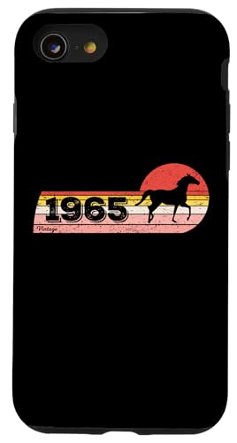 Pferde Reiten Jahrgang 1965 geboren Geburtstag Pferd Reiten Hülle für iPhone SE (2020) / 7 / 8 von CLICK-HERE for more Horses riding Birthday Shirts