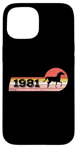Pferde Reiten Jahrgang 1981 geboren Geburtstag Pferd Reiten Hülle für iPhone 15 Pferde Reiten Jahrgang 1981 geboren Geburtstag Pferd Reiten Hülle für iPhone 15 von CLICK-HERE for more Horses riding Birthday Shirts