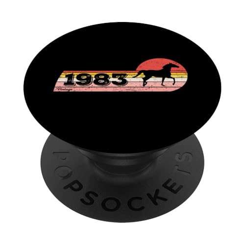 Pferde Reiten Jahrgang 1983 geboren Geburtstag Pferd Reiten PopSockets Klebender PopGrip Pferde Reiten Jahrgang 1983 geboren Geburtstag Pferd Reiten PopSockets Klebender PopGrip von CLICK-HERE for more Horses riding Birthday Shirts