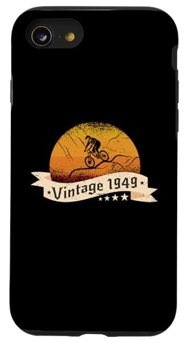 MTB-Bike Mountainbike Jahrgang 1949 Geburtstags Fahrrad MTB Hülle für iPhone SE (2020) / 7 / 8 von CLICK-HERE for more Mountain-Bikes Birthday Shirts