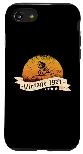 MTB-Bike Mountainbike Jahrgang 1971 Geburtstags Fahrrad MTB Hülle für iPhone SE (2020) / 7 / 8 von CLICK-HERE for more Mountain-Bikes Birthday Shirts