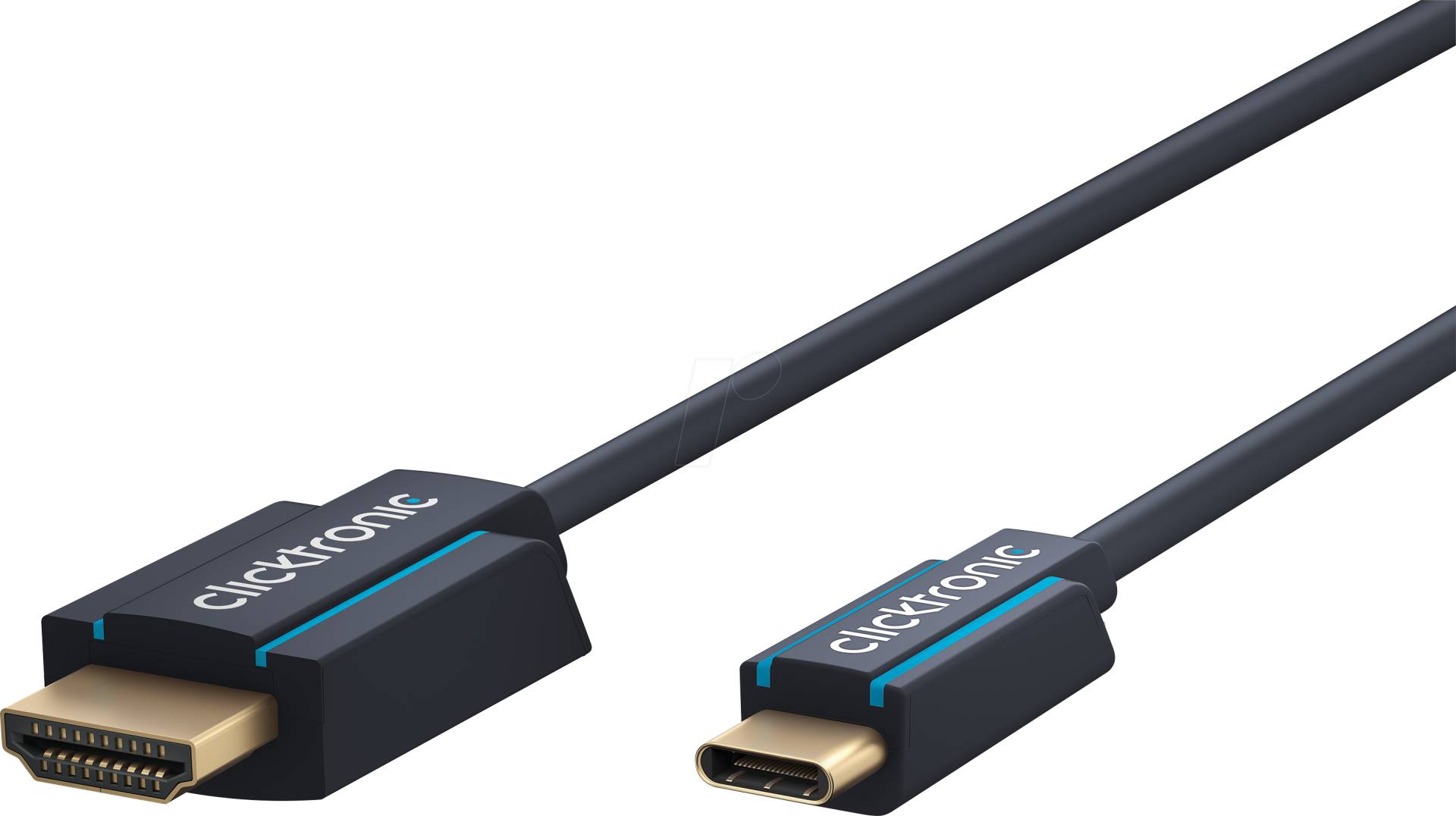CLICK 44928 - Adapterkabel, USB-C > HDMI, 4K 60Hz, blau, 1,0 m von CLICKTRONIC