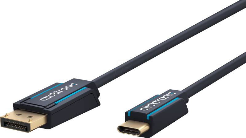CLICK 44931 - Adapterkabel, USB-C > DisplayPort, 4K 60Hz, blau, 1,0 m von CLICKTRONIC