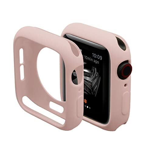 40mm weiches Flexibles TPU-Uhrengehäuse kompatibel mit Apple Watch Series 4/5/6/SE, vollständiger Schutz, Kratzfest, ultradünne TPU-Schutzhülle für iWatch,Rosa von CLIPPER GUARDS