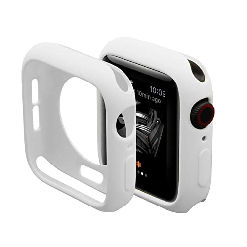 41mm weiches Flexibles TPU-Uhrengehäuse kompatibel mit Apple Watch Series 4/5/6/SE, vollständiger Schutz, Kratzfest, ultradünne TPU-Schutzhülle für iWatch,Weiss von CLIPPER GUARDS
