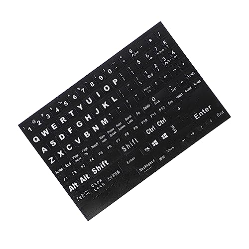 CLISPEED 1 Blatt Tastaturaufkleber English Keyboard Stickers tastaturabdeckung sehen Klaviatur klein Aufkleber für Computertastaturen Tastatur Buchstaben ersatz Aufkleber englisch PVC Black von CLISPEED