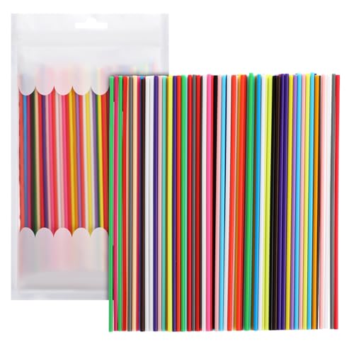 3D Stift Filament Pcl, 22 Farben, 2.5mm Durchmesser, Niedrige Temperatur, 110 StüCk NachfüLlungen FüR Kinder, Sicher Und Ungiftig, 15cm LäNge Pro StüCk, Geeignet FüR 3D-Druckstifte von CLISPEED
