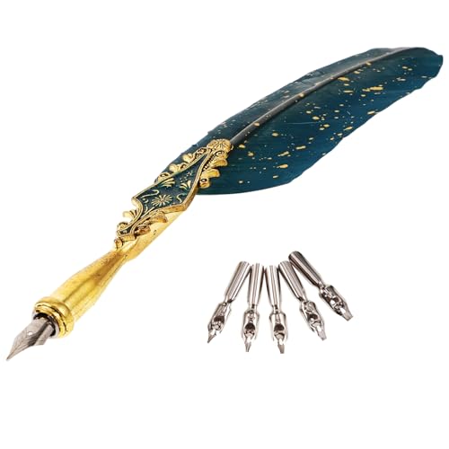 CLISPEED 1 Satz Federkiel-Set Nibs Hochzeit Antiquität Malerei Tauchstift Und Kalligraphiestifte für Anfänger Dip-Stifte Kalligrafiestifte zum Schreiben Retro Quill Stift Plastik Grün CLISPEED 1 Satz Federkiel-Set Nibs Hochzeit Antiquität Malerei Tauchstift Und Kalligraphiestifte für Anfänger Dip-Stifte Kalligrafiestifte zum Schreiben Retro Quill Stift Plastik Grün von CLISPEED