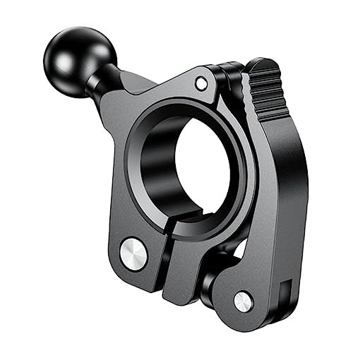 CLISPEED 1 Stück handyhalter Griffkugelbasis Bälle Basis montieren Handy aufsteller Handy Halter metallklammer Griffkugeln-Montagebasis Motorrad-Telefonhalterbasis Aluminiumlegierung Black von CLISPEED