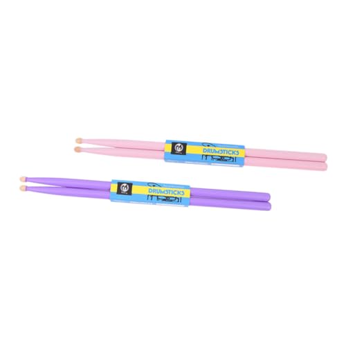 CLISPEED 2 Paare Ahornstangen Trommelstöcke Schlagzeugstöcke percussion instrumente drumstick trommelstöckchen Schlagzeug Training schöner Trommelstock einfacher Trommelstock Violett von CLISPEED