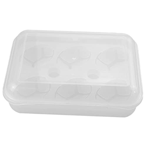 CLISPEED 2Er-Box Druckfester Eierkarton Kühlschrank Eierschubladen Desktop-Eierhalter Eierbehälter für die Küche Organizer zur Aufbewahrung von Eiern Eierschale Aufbewahrungskiste Zubehör von CLISPEED