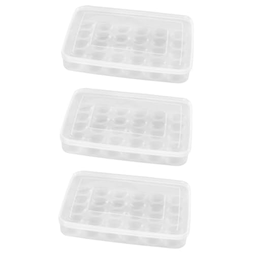CLISPEED 3 Stück 30 Lebensmittelbehälter Kühlschrank-Eier-Organizer aufbewahrungsdose storage boxes Eierhalter Eierablage Mit Deckel Container Versandkarton Eierplatte Aufbewahrungskiste von CLISPEED