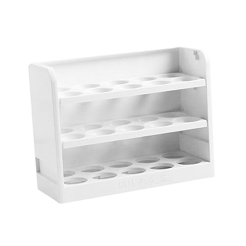CLISPEED 3st Kühlschrank Aufbewahrungsbox Eier Weiß Mehrschichtig Plastik Ausstellungsstand von CLISPEED
