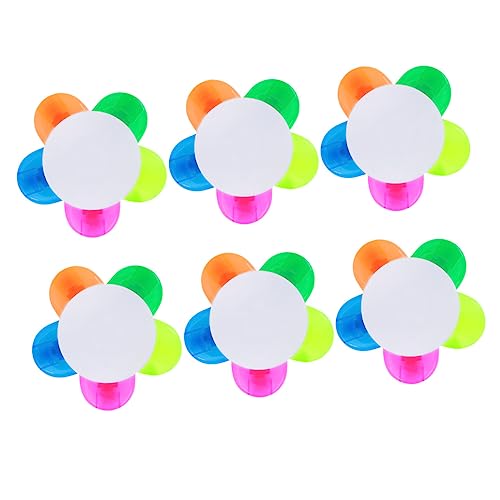 CLISPEED 6 Stück Textmarker Pastell Verschiedene Markierungsstifte Für Schüler Blütenmarker Schreibbedarf Fluoreszierender Stift Schüler Briefpapier Bunter Kunststoff von CLISPEED