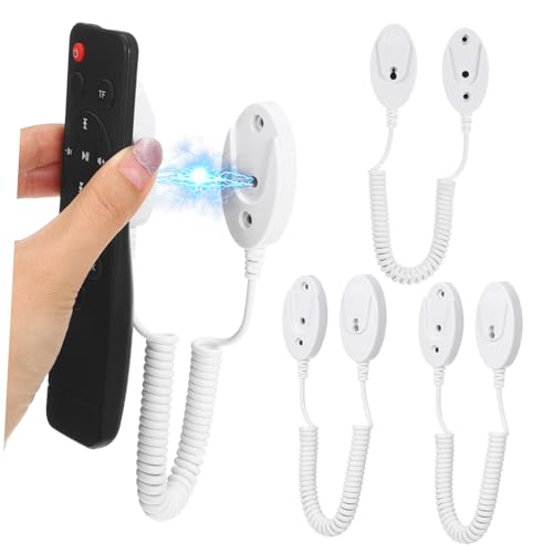 CLISPEED Anti-verlorenes Seil der Fernbedienung montiert Anti-verlorenes Fernbedienungskabel elastisch Kabel Halter Lanyard einziehbar sicher Fernbedienungsleine Fernkabelleine Plastik Weiß von CLISPEED