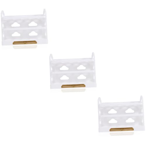 CLISPEED Kunststoffbehälter 3 Stück Eier Aufbewahrungsbox Kartonkugeln Pp Weiß Schubladenfach von CLISPEED