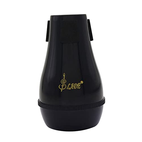 CLISPEED Posaune Stumm Posaune Üben Stumm Waldhorn Stumm Posaunentopf Stumm Posaune Gerade Stumm Tenor Auftritt Instrument Zubehör Zum Entfernen Von Posaunengeräuschen Abs Black von CLISPEED