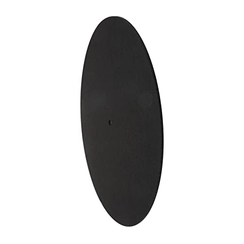 CLISPEED Rekordmatte Vinyl-Spielermatte Schallplattenmatte aus Vinyl Vinyl -Plattenspieler Beleg Plattenspieler-Slipmat aus Filz Schallplatten-Plattenspieler-Matte gefühlt Schwarz von CLISPEED