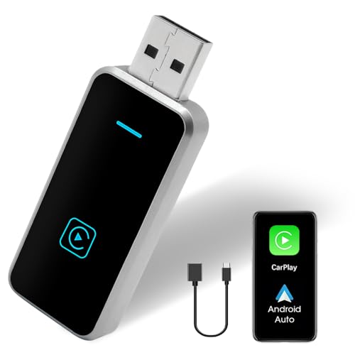 Wireless Android Auto & Carplay Wireless Adapter, Stabiler Schneller Mini Carplay Wireless Stick, 2 IN 1 Stick Konvertieren Wired Android Auto/Car Play in kabellos für Fahrzeuge mit Carplay Wireless Android Auto & Carplay Wireless Adapter, Stabiler Schneller Mini Carplay Wireless Stick, 2 IN 1 Stick Konvertieren Wired Android Auto/Car Play in kabellos für Fahrzeuge mit Carplay von CLIUNT
