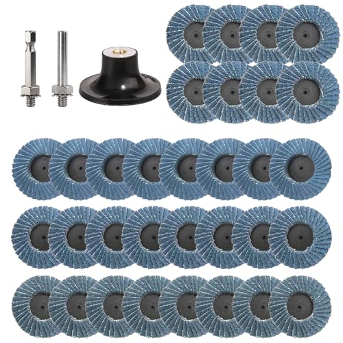 35 Stück Fächerscheiben 2 Zoll / 50 mm für Winkelschleifer und Schleifscheibenhalter 40/60/80/120 Körnung, Schleifscheiben, Schleifscheiben, konisch 35 Stück Fächerscheiben 2 Zoll / 50 mm für Winkelschleifer und Schleifscheibenhalter 40/60/80/120 Körnung, Schleifscheiben, Schleifscheiben, konisch von CLKE