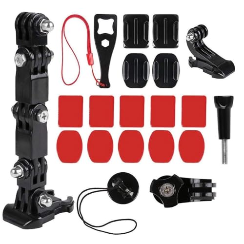 CLKE Motorradhelm Halterung für Gopro Halterung Helm Set, Helmhalterung Motorrad, Motorradhelmhalterung für Actionkameras Action Cam Zubehör für Gopro und Anderen Actionkameras von CLKE