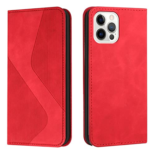 CLLDY Luxus Flip Wallet Case für iPhone 14 13 12 Mini Plus 11 Pro X XS Max XR 8 7 6s 6 Plus SE 2020 2022 Magnetkarten Handyhülle, rot, für iPhone SE3 2022 CLLDY Luxus Flip Wallet Case für iPhone 14 13 12 Mini Plus 11 Pro X XS Max XR 8 7 6s 6 Plus SE 2020 2022 Magnetkarten Handyhülle, rot, für iPhone SE3 2022 von CLLDY