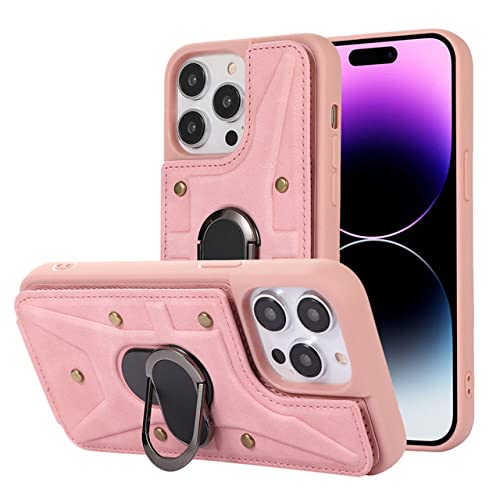 CLLDY Mit Ring-Lederhülle für iPhone 14 13 12 11 Pro XS Max XR X 7 8 6 6s Plus SE 2020 2022 Brieftasche Kartenfächer Magnetische Handyhülle, Roségold, für iPhone 11 CLLDY Mit Ring-Lederhülle für iPhone 14 13 12 11 Pro XS Max XR X 7 8 6 6s Plus SE 2020 2022 Brieftasche Kartenfächer Magnetische Handyhülle, Roségold, für iPhone 11 von CLLDY
