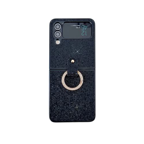 Für Samsung Galaxy Z Flip 4 Hülle Z Flip 3 5G Luxus Bling Glitter Ring Halterung Stoßfest Hart PC Schutzhülle Zubehör,Schwarz,Für Galaxy Z Flip 3 Für Samsung Galaxy Z Flip 4 Hülle Z Flip 3 5G Luxus Bling Glitter Ring Halterung Stoßfest Hart PC Schutzhülle Zubehör,Schwarz,Für Galaxy Z Flip 3 von CLLDY