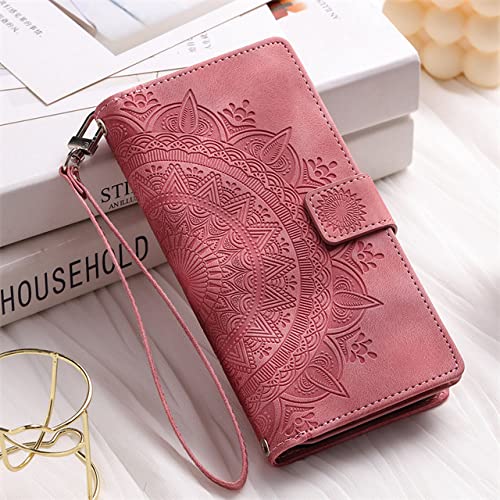 Prägung Ledertasche für iPhone 14 13 12 Mini 11 Pro XS Max XR X 7 8 6 6s Plus SE 2020 2022 Flip Cards Magnetische Handyhülle, Pink, für iPhone 14Plus Prägung Ledertasche für iPhone 14 13 12 Mini 11 Pro XS Max XR X 7 8 6 6s Plus SE 2020 2022 Flip Cards Magnetische Handyhülle, Pink, für iPhone 14Plus von CLLDY