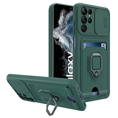 Slide Camera Ring Holder Case für Samsung S23 S22 Ultra Plus A23 A33 A53 A73 A52 A72 A32 A12 A51 A71 A31 A50 Silikon-Kartentasche, Dunkelgrün, für A70 Slide Camera Ring Holder Case für Samsung S23 S22 Ultra Plus A23 A33 A53 A73 A52 A72 A32 A12 A51 A71 A31 A50 Silikon-Kartentasche, Dunkelgrün, für A70 von CLLDY