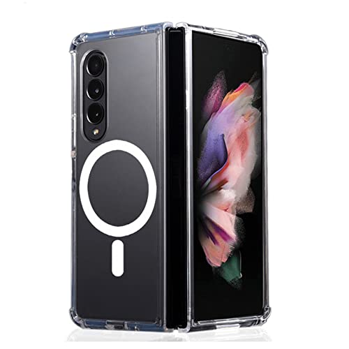 Stoßfeste Hülle für Samsung Galaxy Z Fold3 Z Fold 3 4 5G zum kabellosen Aufladen Verstärkte Ecken Magnetic Clear Cover, Clear, für Galaxy Z Fold 3 Stoßfeste Hülle für Samsung Galaxy Z Fold3 Z Fold 3 4 5G zum kabellosen Aufladen Verstärkte Ecken Magnetic Clear Cover, Clear, für Galaxy Z Fold 3 von CLLDY