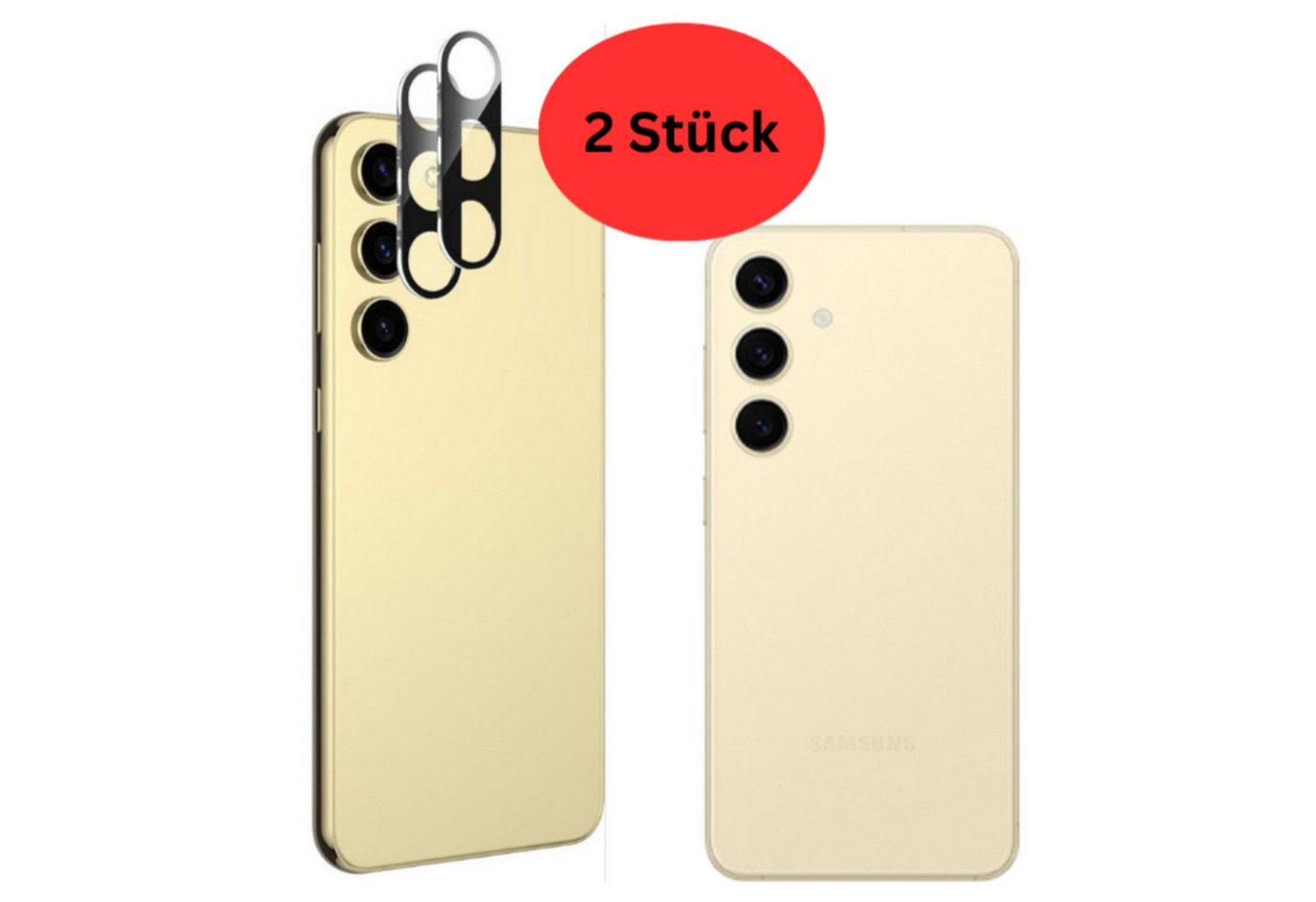 CLM-Tech 2X Kameraschutz - Kameraglas kristallklar für Samsung Galaxy A05s, Displayschutzglas, Samsung Galaxy A05s Linse Schutzglas 9H Glas - Folie kristallklar 2X Stück, 2 Stück, Anti-Fingerabdruck, Kratzfest, Stoßsicher von CLM-Tech