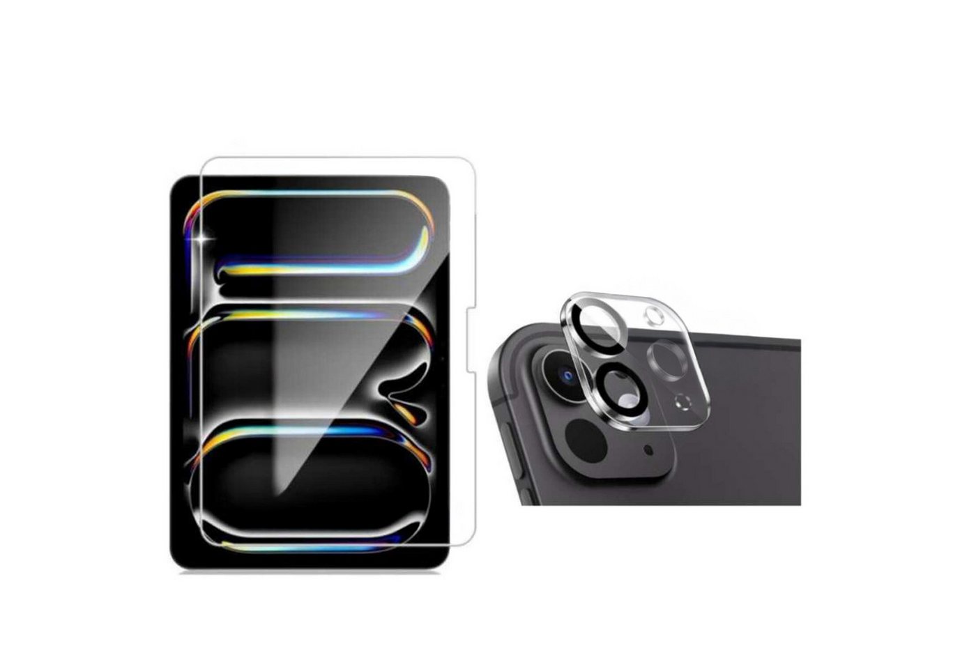 CLM-Tech Displayschutzglas 1X Schutzfolie für iPad Pro 11 Zoll M4 Panzerfolie 1X Kameraschutz für iPad Pro 11 Zoll M4, 2er Set Kameraglas Panzerglas Displayschutz 9H Glas Folie, 2 Stück, Anti-Fingerabdruck und blasenfrei Anbringung CLM-Tech Displayschutzglas 1X Schutzfolie für iPad Pro 11 Zoll M4 Panzerfolie 1X Kameraschutz für iPad Pro 11 Zoll M4, 2er Set Kameraglas Panzerglas Displayschutz 9H Glas Folie, 2 Stück, Anti-Fingerabdruck und blasenfrei Anbringung von CLM-Tech