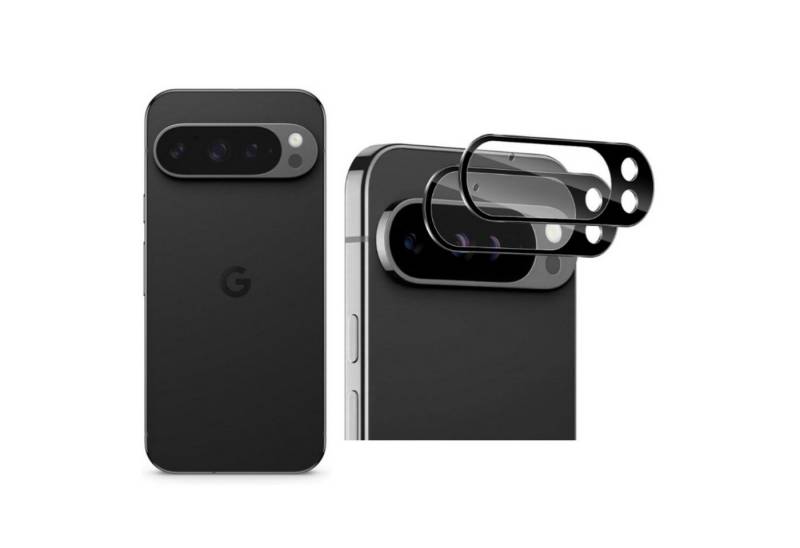 CLM-Tech Kameraschutzglas 2X Kameraschutz für Google Pixel 9 Pro Kameraglas kristallklar für Google Pixel 9 Pro, 6,3 Zoll Linse Schutzglas 9H Glas - Folie kristallklar 2X Stück, 2 Stück, Klare Kamera von CLM-Tech