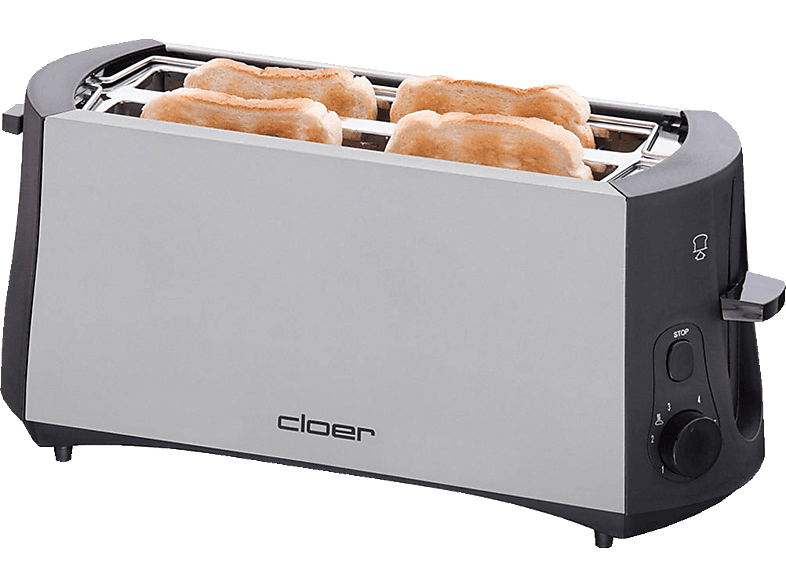 CLOER 3710 Toaster Silber/Schwarz (1380 Watt, Schlitze: 2) von CLOER