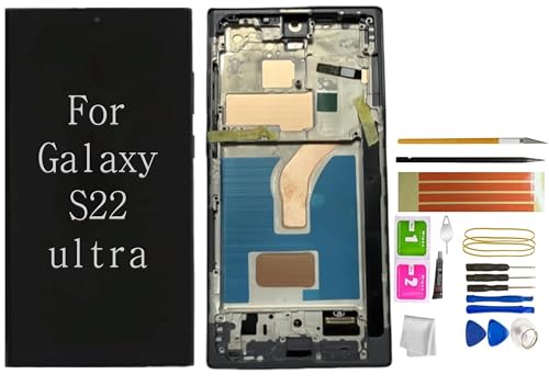 CLOTGIAAL LED-Bildschirm-Ersatz für Samsung Galaxy S22 Ultra [SM-S908B/S908U/S908U1/S908W] mit Werkzeug-Kit – DIY-Reparatur und professionelle Installation (Fingerabdruck nicht unterstützt) (Burgundy) von CLOTGIAAL