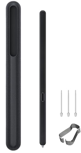 CLOTGIAAL Z Fold 6 S Pen Fold Edition mit Hülle, Z Fold 6 Slim S Pen, Ersatz für Samsung Galaxy Z Fold 6 + Spitzen/Federn (schwarzer Stift + Hülle) von CLOTGIAAL