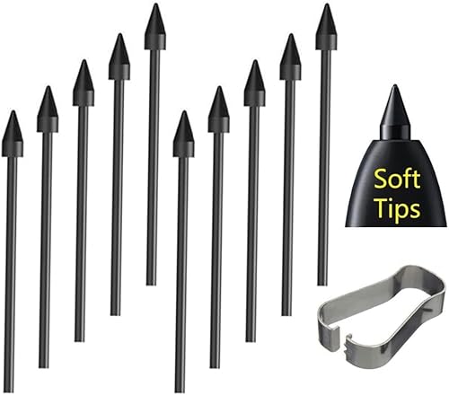 OEM Tab S9 weiche Spitzen, 0,7 mm, Ersatz für Samsung Galaxy Tab S9/Tab S9 Plus/Tab S9 UltraStylus S Pen mit Werkzeug (schwarz), 10 Stück von CLOTGIAAL