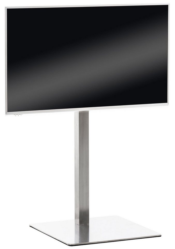CLP TV Ständer aus Edelstahl oder Metall TV-Standfuß, (Universal TV Halterung mit verstellbarem Rahmen) von CLP