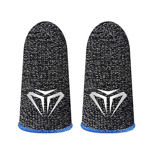 CLSSLVVBN 10 Stück Phone Gaming Fingertip Sleeves Empfindliche Touchscreen Handschuhe 24Pin Knitting Atmungsaktive Anti Fingerabdruck Abdeckungen, Blau Typ 1 von CLSSLVVBN