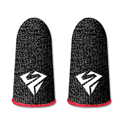 CLSSLVVBN 10 Stück Phone Gaming Fingertip Sleeves Empfindliche Touchscreen Handschuhe 24Pin Knitting Atmungsaktive Anti Fingerabdruck Abdeckungen, Roter Typ 2 von CLSSLVVBN