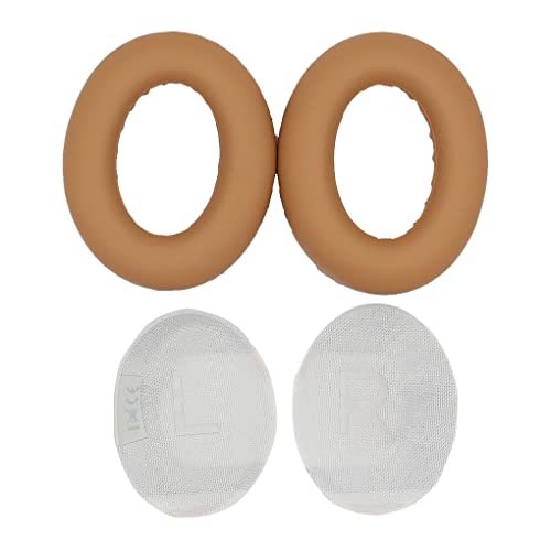 CLSSLVVBN 2 Stück Kopfhörer Ohrpolster Kissen Gaming Lederabdeckung Noise Cancelling Mesh Gamer Ohrpolster Ersatz für Bose 700 Kopfhörer, Khaki von CLSSLVVBN