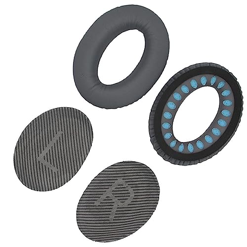 CLSSLVVBN 2 Stück Ohrpolster Kissen Professionelle Noise Cancelling Abdeckung Ohrpolster Zubehör Ersatz für Bose QC25 QC15 Kopfhörer, Dunkelgrau von CLSSLVVBN