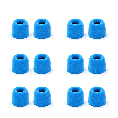 CLSSLVVBN 6 Paar Ohrstöpsel Ohrpolster In-Ear Noise Reduction Foam Sleep Earcaps Pocket Eartips Soft Headset Ohrstöpsel Abdeckungen Kopfhörer, Blau von CLSSLVVBN