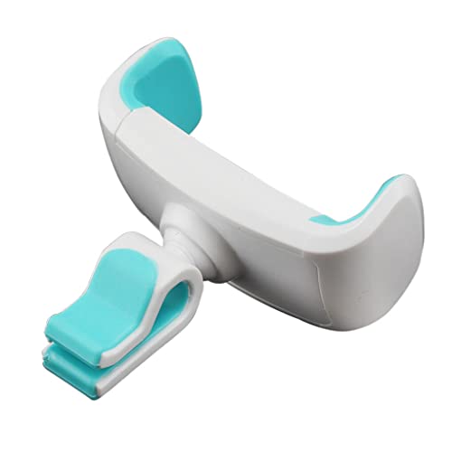 CLSSLVVBN Kfz Handyhalter Gummiauskleidung 360 Grad drehbare Ständerhalterung für 3,5 bis 6 Zoll Telefone mit Klemme, Weiß Blau von CLSSLVVBN