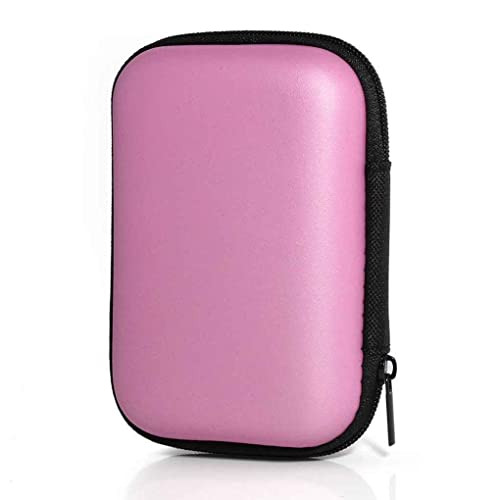 CLSSLVVBN Kopfhörer Tragetasche Kabelgebundene Aufbewahrungsbox Datenkabel Auflade Organizer Mehrzweck Schutztasche für das Büro im Freien, Rosa von CLSSLVVBN