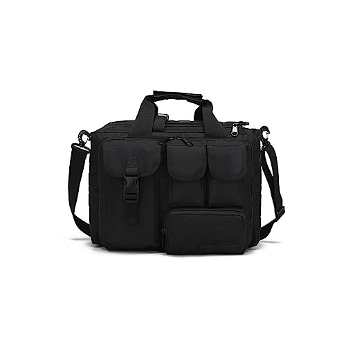 CLSSLVVBN Laptop Tasche Wasserdichter taktischer Multifunktions Computer Rucksack mit großer Kapazität Mehrere Taschen Patch Tragetaschen Camping, Schwarz von CLSSLVVBN
